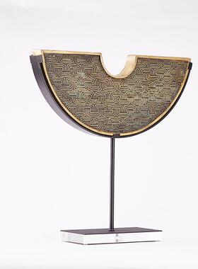 现代新中树脂工品摆艺件新古软典半式圆RRU样板房间别墅艺术品装