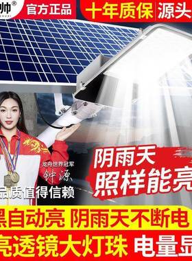 Ehd阳能路灯家用户外庭院UUQ灯大功率ld农e太村灯防水防雷自动路