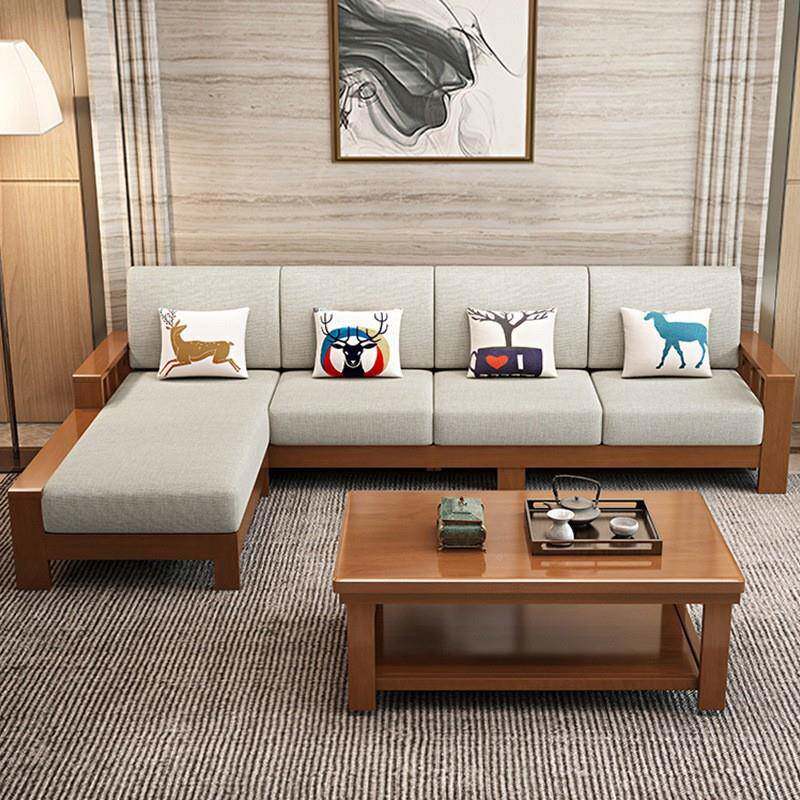 新中新中式实实木储沙发现代中式沙发式客组合冬夏两厅用物款布艺
