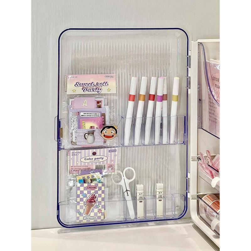 V盒9N透明大容量学生文具收纳桌面抽屉式手账收纳箱收文纳柜DCS具