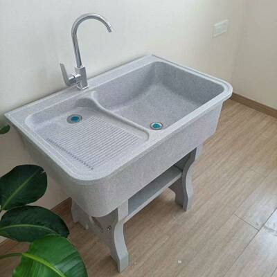 洗衣池阳台家用搓板大理石室外户外洗衣庭院双池水池水