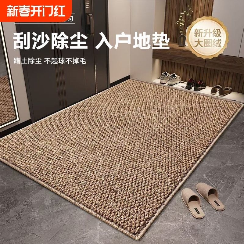 防猫抓地垫入户门垫进门高级仿剑麻客厅地毯门口玄关可裁剪耐脏垫