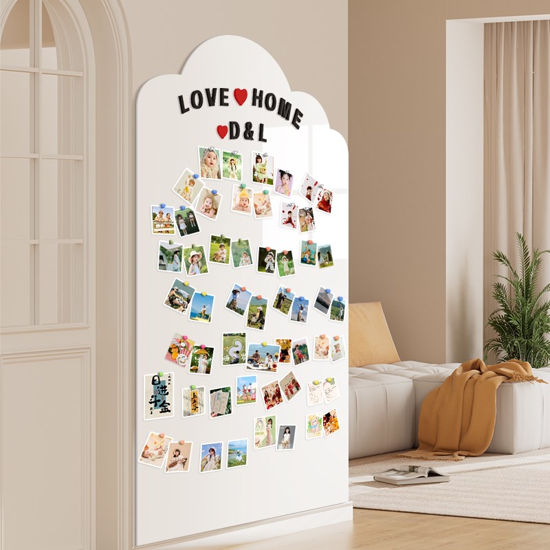 云朵磁吸展示板照片墙背景板哑光白板墙贴儿童家用教学涂鸦磁性可