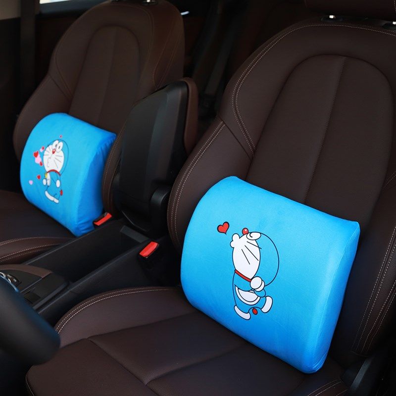汽车护腰靠垫办公室车用记忆棉卡通创意靠背垫座椅腰枕靠枕头通用