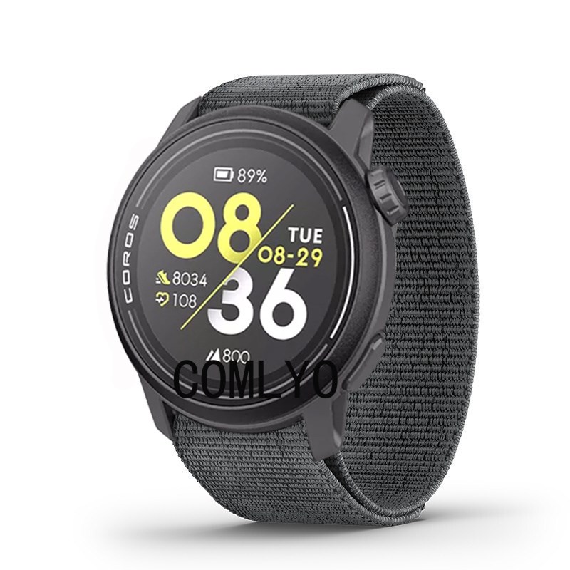 适用高驰COROS PCE 3 表带尼龙织物回环透气腕带保护膜防尘塞