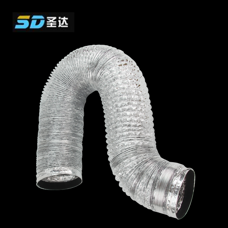 排气层加厚铝箔风管接PVC管110mm伸缩软管接排风换气通风米