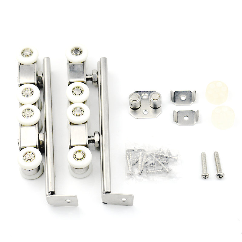 重型不锈钢移门吊轮实木衣柜门滑轮推拉吊轨趟门静音轮子滑轨配件