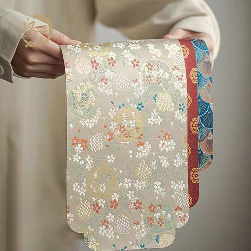 汉瓷轩-新款刺绣复古文艺两面可用防水茶巾 干泡台国风茶席杯垫