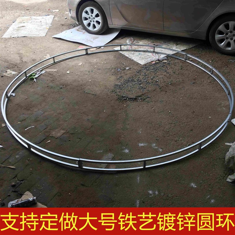 新款婚庆圆形铁艺吊顶拱门桁架造型绢花架子酒店婚礼布置装饰道具