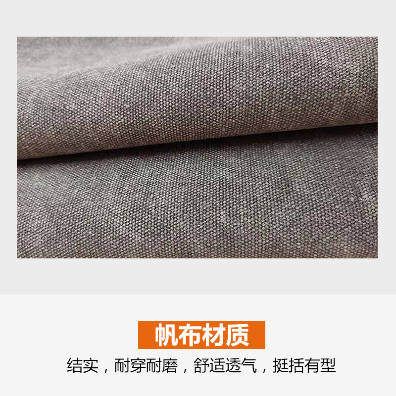 时尚新款牛仔围裙定制印字开叉女发型师咖啡店匠人男士帆布工作服