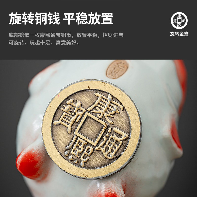 兰寿金鱼茶宠摆件精品可养高档茶玩汝窑开片高端创意茶具茶桌装饰