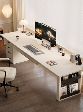 家用学习白色书桌黑色洞洞板电竞桌办公室洞洞板电竞家用电脑桌