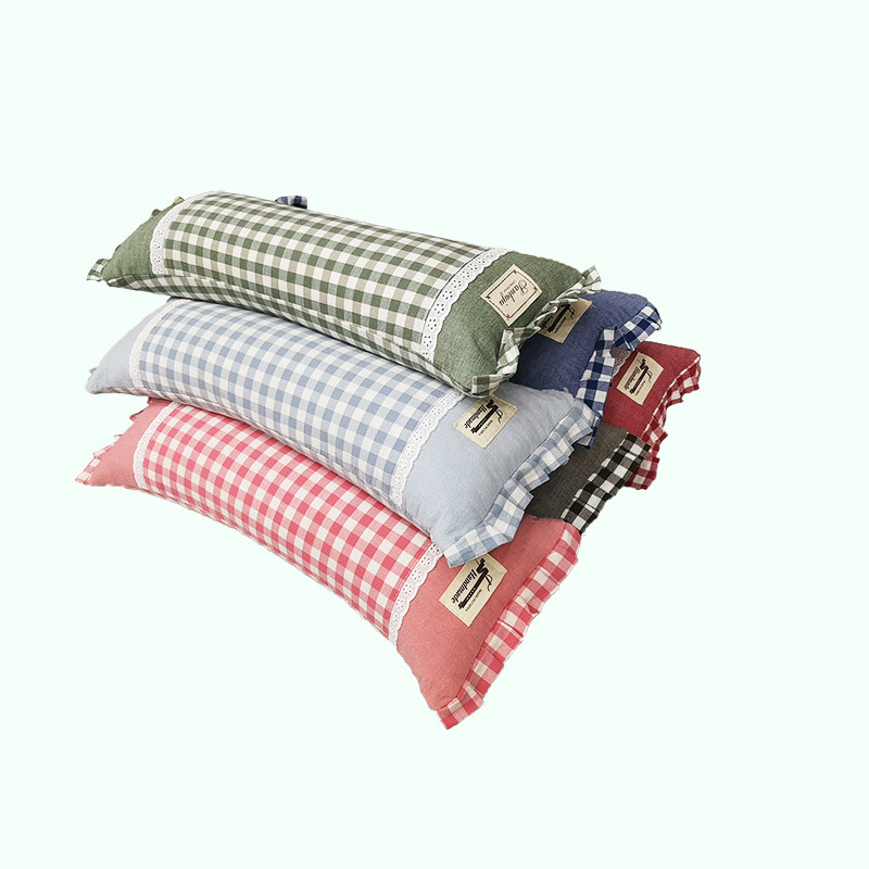 梦原家纺水洗棉全棉纯棉荞麦枕护颈椎枕头圆柱圆形缓解修复糖果枕