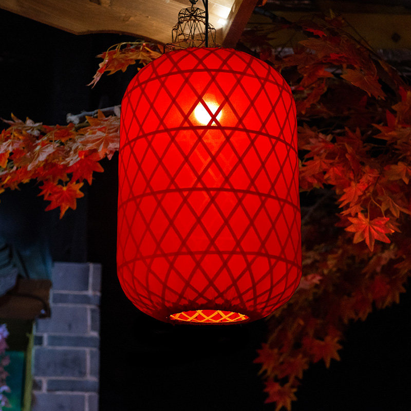 竹编灯笼广告定制印字饭店大排档日式竹子饭堂餐厅火锅店中式吊灯