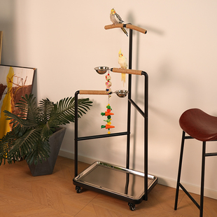 鹦鹉鸟站架中大巨型训鸟站架落地手养金刚葵花灰玄凤和尚鹦鹉用品