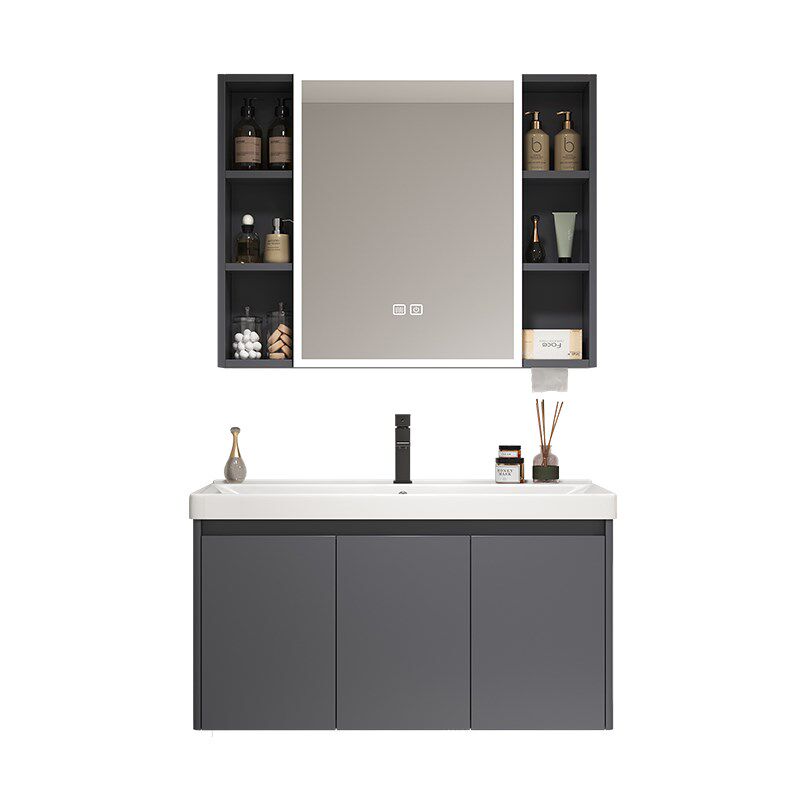 加厚蜂窝铝浴室柜组合侧面收纳加深陶瓷一体洗漱脸盆卫生间洗手池