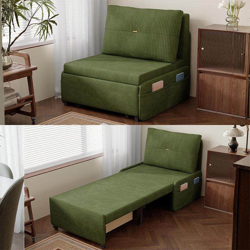 单人沙发床折叠两用2025新款阳台多功能床小户型拉床伸缩床1米