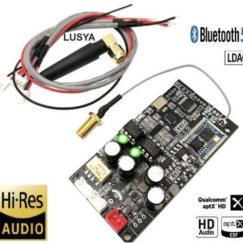 QCC5125 LDAC 蓝牙5.1解码板 无失真接收 ES9038 AK4493 PCM1794