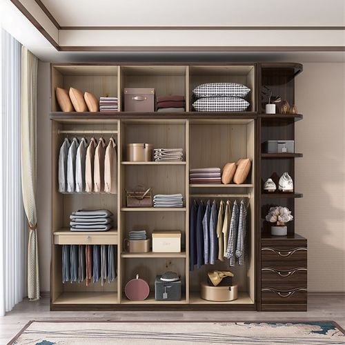 新中式紫金檀木实木衣柜卧室家用全实木3456门原木质大衣橱收纳柜