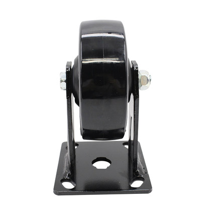 向荣SRC风火脚轮4寸5寸6寸8寸全黑色聚氨酯PU万向刹车轮静音耐磨