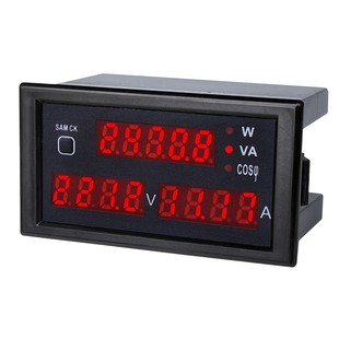 交流电压电流功率表功率因数检测仪220v380v100a数显表DL69 2048