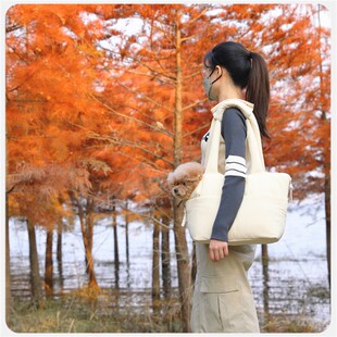 ACPET宠物泡芙外出便携包单肩斜跨大容量背猫袋旅行狗车载软窝包