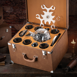 红酒杯轻奢高档水晶红领结勃艮第葡萄高脚杯子醒酒器酒具套装 家用