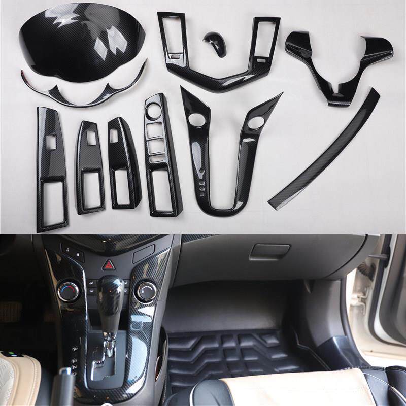 适用于 于09 10 12 13老款经典科鲁兹内饰改装排档中控5D碳纤维色