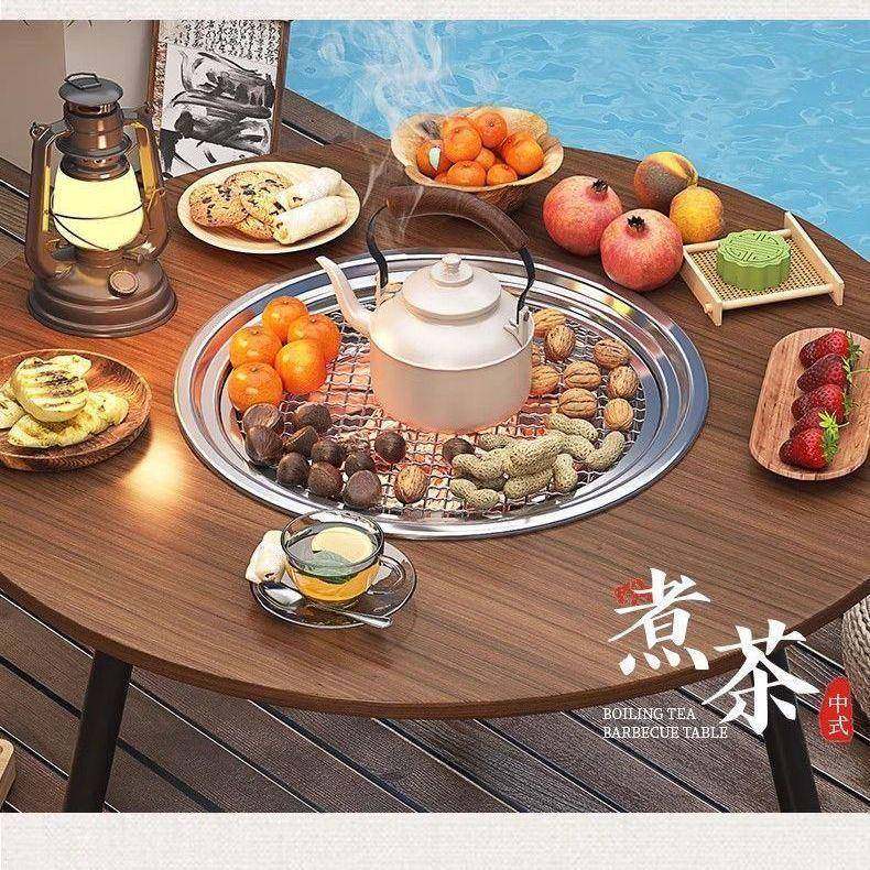 围炉煮茶桌家用室内全套器具庭院冬天烤火炉户外野炊露营烧烤桌子,电子元器件市场,其它元器件,淘宝优惠券,粉丝福利购,淘宝优惠卷