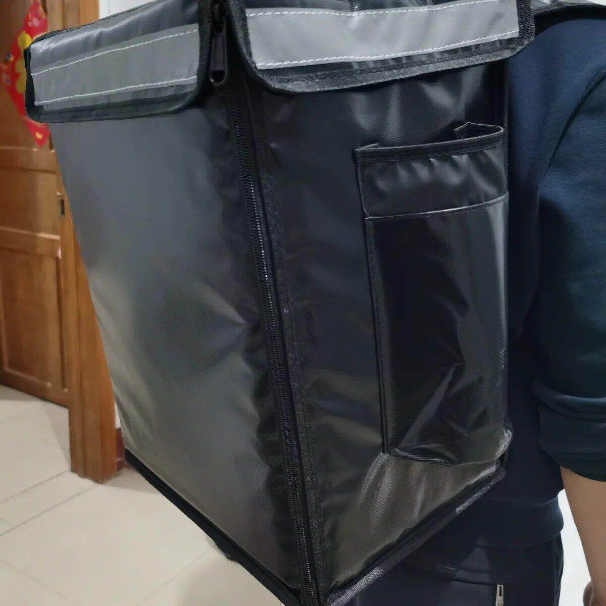 外卖箱送餐箱保温冷藏箱双肩背分层商超配送箱子保温包防水厚