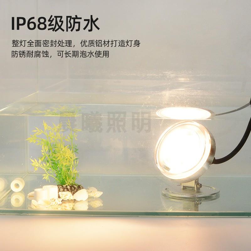 24V水底灯LED超薄防水景观泳池壁挂灯喷泉锦鲤鱼缸灯七彩水下射灯