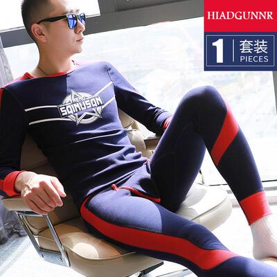 潮流男士保暖内衣套装加绒加厚秋衣秋裤男生棉毛衫运动保暖衣打底