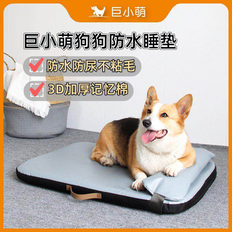 巨小萌加厚防水防尿狗垫可拆洗宠物中大型犬记忆棉窝睡觉幼犬狗床