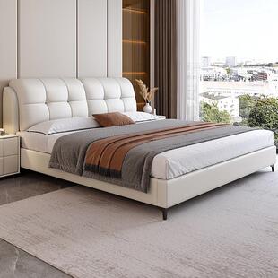 北欧床风极简科技布艺1米8主卧大56627床双包人轻奢现代床简约少