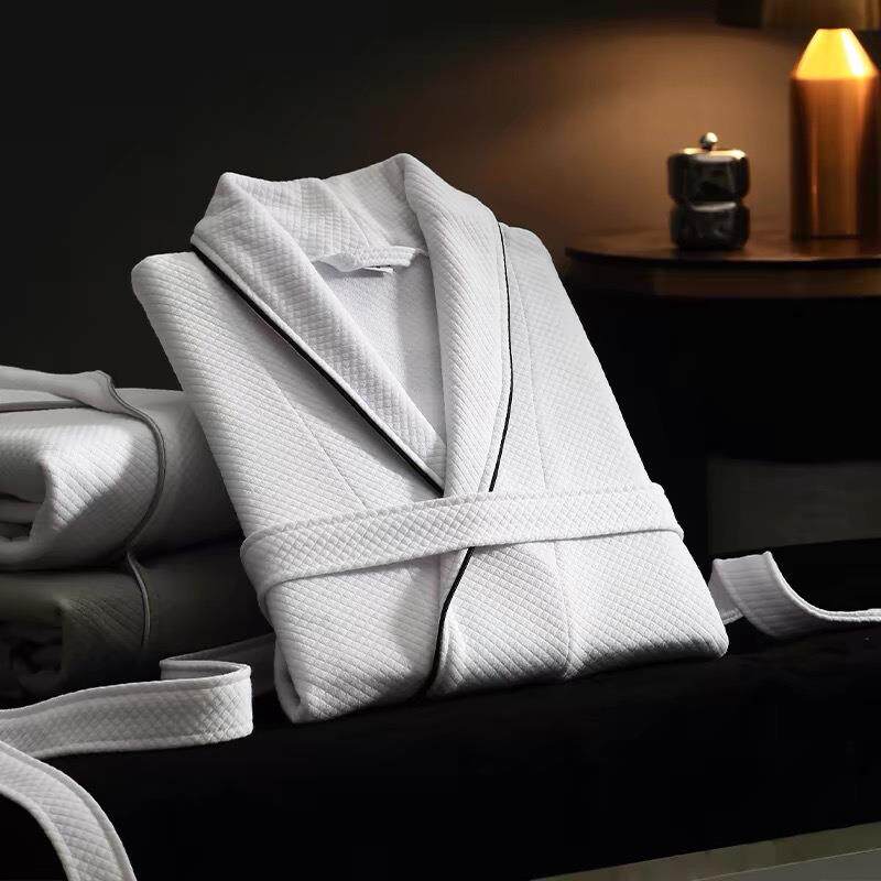 亚朵酒F759MHMS店女浴袍四季通用成睡人衣男吸情水浴衣侣纯棉睡袍