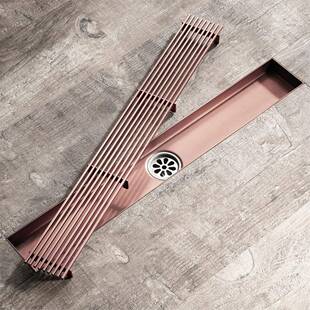 H0IDEEP钢条NRA地漏60*68mm不锈翻钢配拉版防臭青古铜玫瑰金枪灰