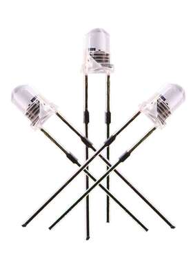 3mm白发橙led灯珠短脚橙色 透明胶体指示灯 f3橙光高亮发光二极管