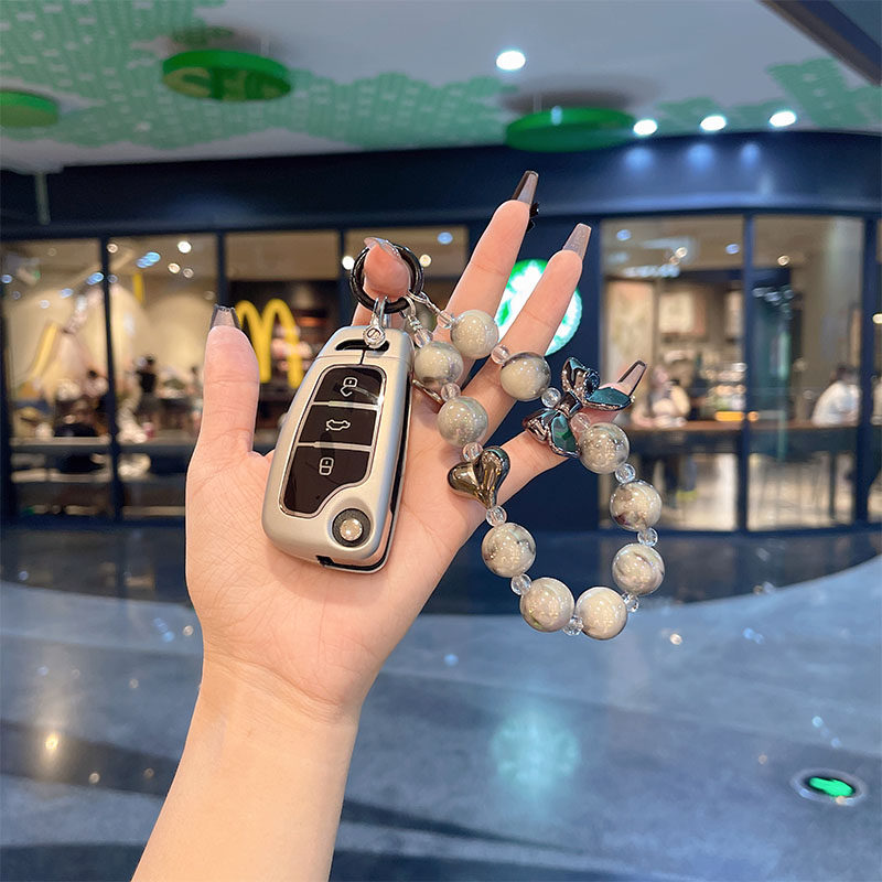 奥迪钥匙套新q3/a3/q2l高级感a6l/a5/a8l/tt折叠钥匙壳高档a1包扣