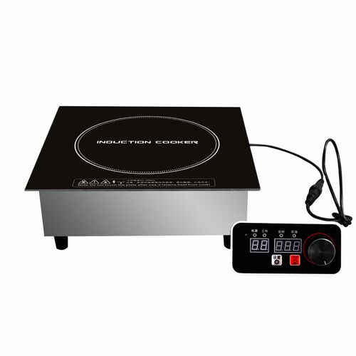 爱日子300MM方形嵌入式商用多头设备电磁炉煲仔炉大功率线控5000W