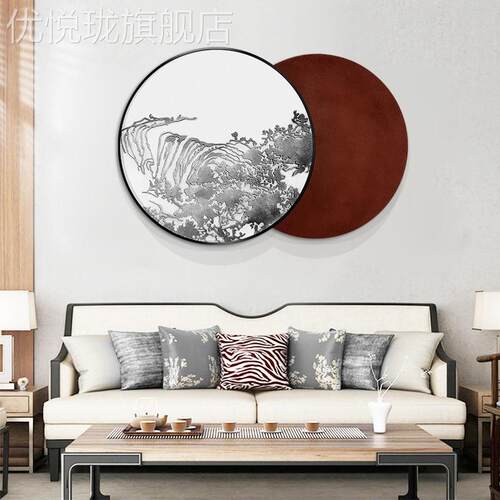 定做新中式装饰画床挂画2022新款厅壁画沙发背景墙卧客室头餐厅高