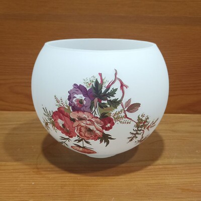 灯具新款配件上下开口玻璃圆球形灯罩平口磨砂罩子吊灯台灯吸顶灯