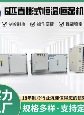 6匹直膨式恒温恒湿机组定制车间空气处理净化机组商用直膨式空调