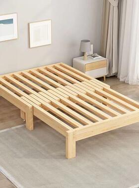 叠沙发床缩两家用简易34979多功折能实木榻榻米用伸床单人床小型