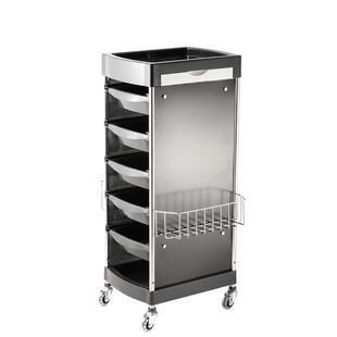 可移动储物美发工具车理推发店发X11-E车带收纳推车置轮物美架