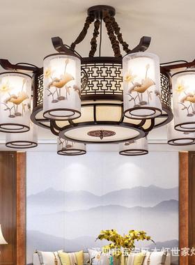 卧中式仿实木吊灯客厅室中国风餐酒厅古店饭店包厢古典装饰076025