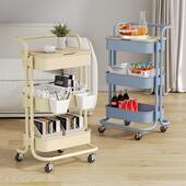 推车儿置物架厨房小落地架DAX可移动多层卫生间浴室婴卧室收纳暑