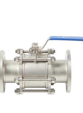 304625不锈钢三球片式法兰阀Q4F-16P水开关手动阀门3161高高温压D