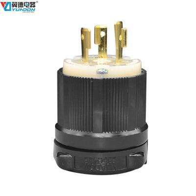 EMA8L-20P美规工业防脱落插头美式标大功率插头设备YDL820P电美源