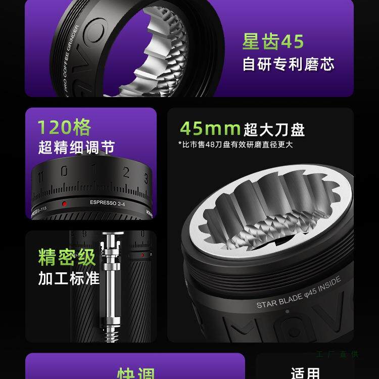 豆幻刺POR磨机手磨咖啡机F97THM9T手摇磨咖啡豆磨粉器研机手动现