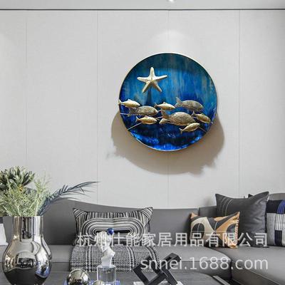 地中海洋风铁艺壁饰鱼玄关壁饰墙面装饰品壁挂件创意墙饰墙壁挂饰